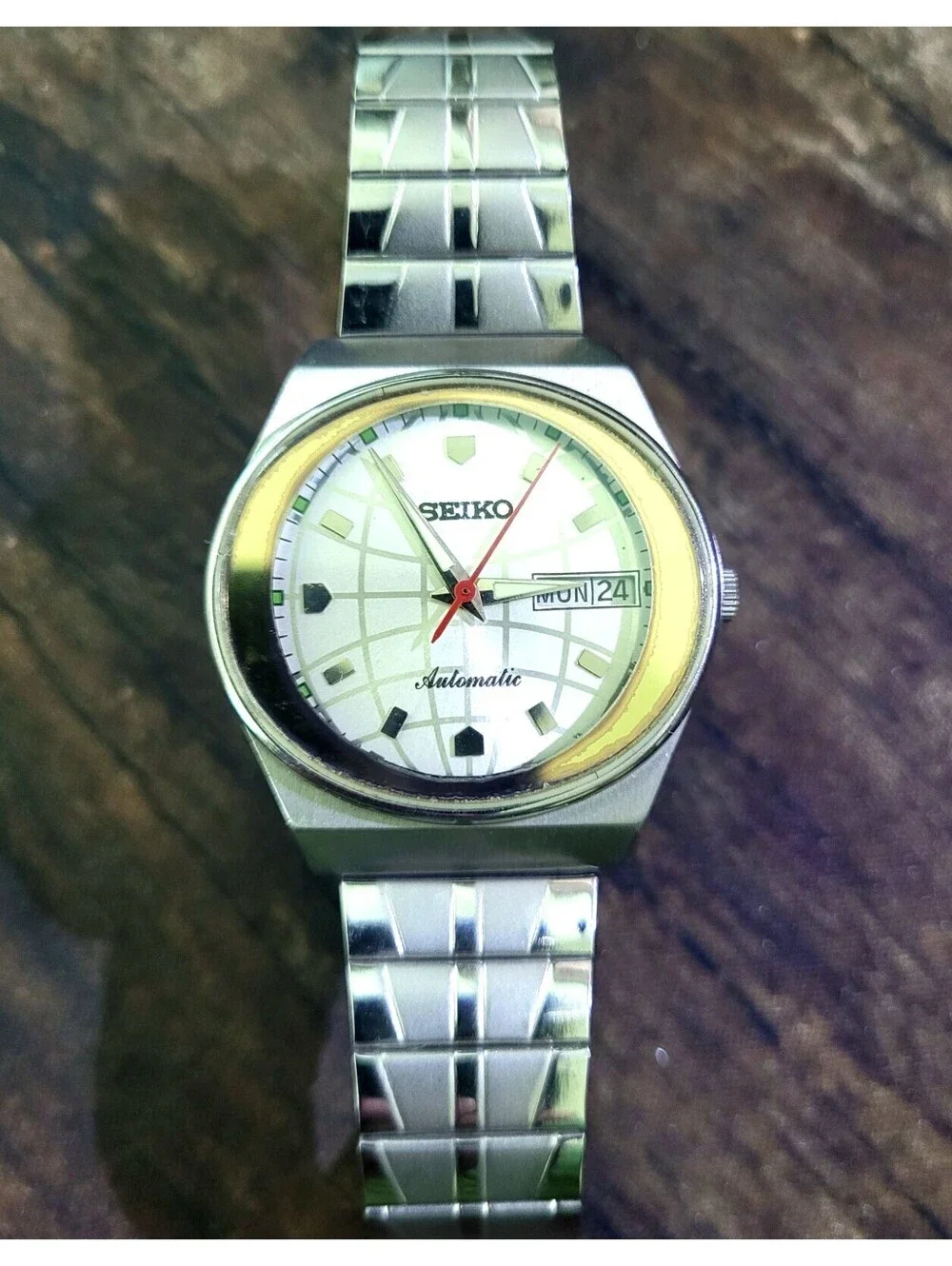 Rare Vintage Retro Seiko Geo Dial Date Mens Watch Exb Mod